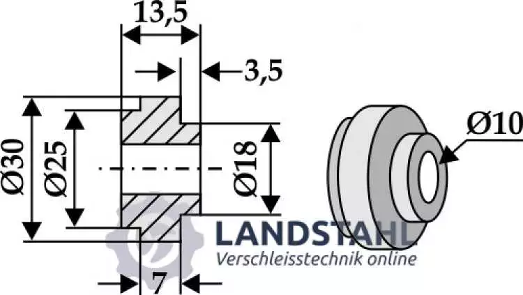 Buchse für Strohhäcksler-Messer